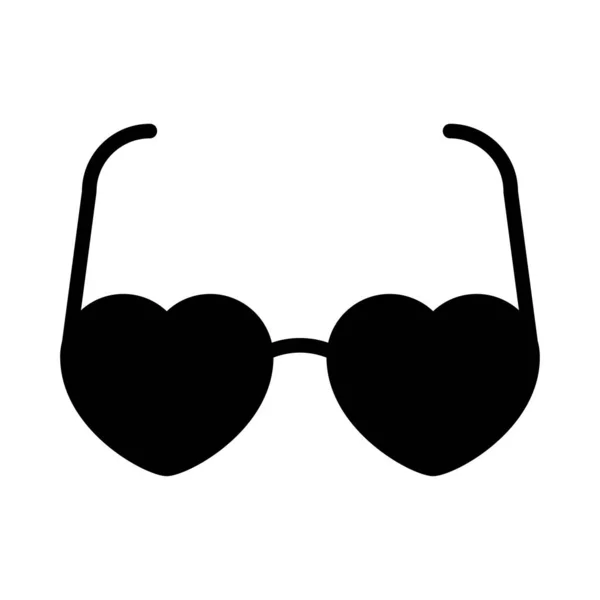 Brille Glyphen Flachen Vektor Symbol — Stockvektor