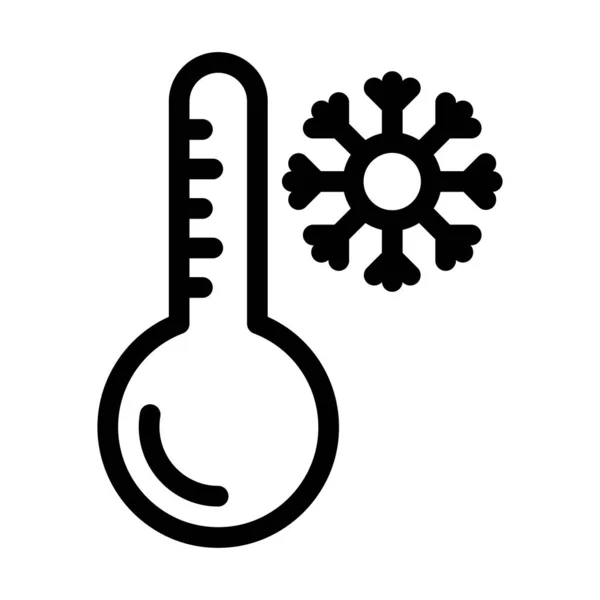 Иконка Тонкого Вектора Термометра — стоковый вектор