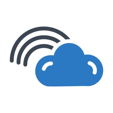 gökkuşağı glyph renk vektör simgesi