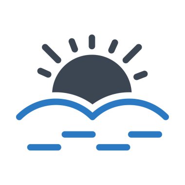 Yaz glif renk vektör simge