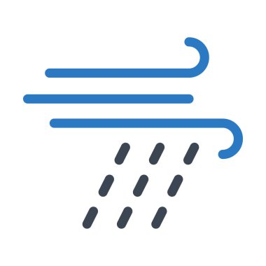 yağmur glyph renk vektör simgesi