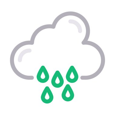 bulut renk çizgi vektör simge