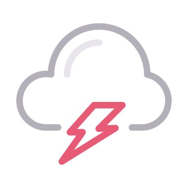 bulut renk çizgi vektör simge