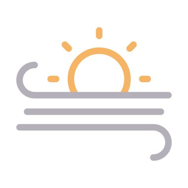 hava renk çizgisi vektör simgesi