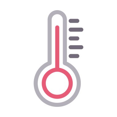 Termometre renkli çizgi vektör simgesi