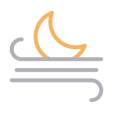 gece renk çizgisi vektör simgesi