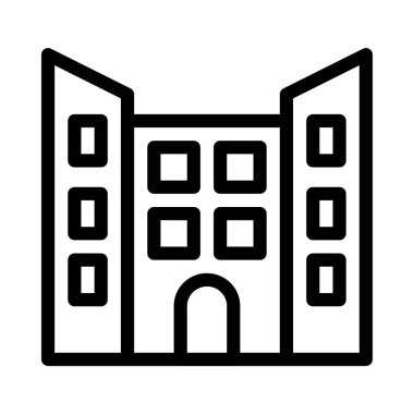 Alışveriş merkezi ince çizgi vektör simgesi