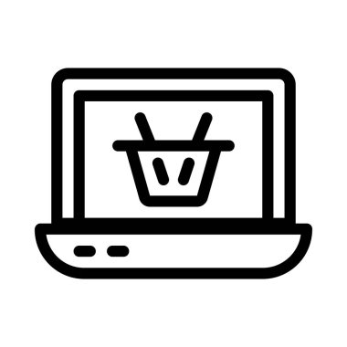 Online ince çizgi vektör simgesi