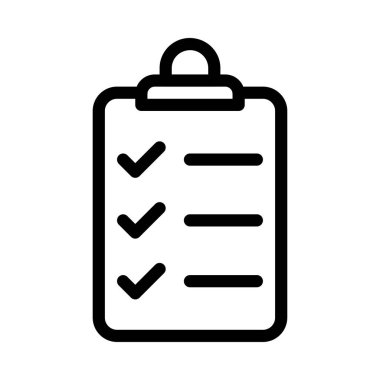 görev listesi ince çizgi vektör simgesi