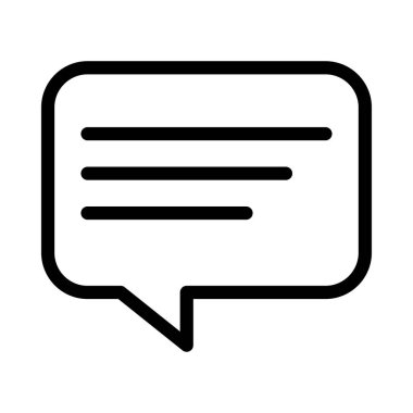 ileti ince çizgi vektör simgesi