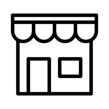 İnce çizgi vektör simgesi alışveriş