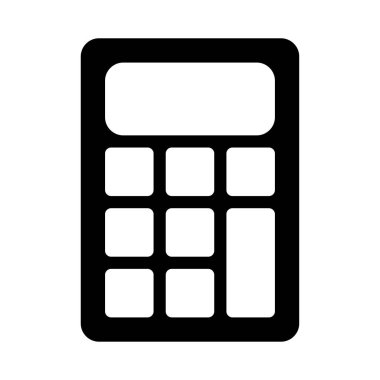 Hesap glif düz vektör simge