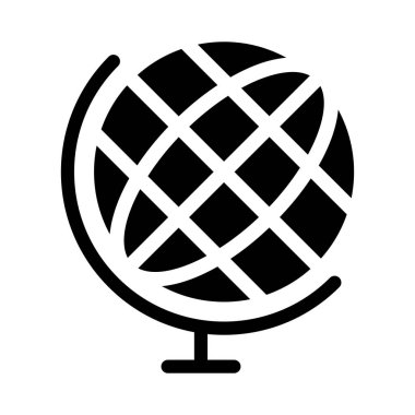 Dünya glif düz vektör simge