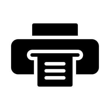 faks glyph düz vektör simgesi