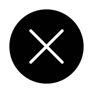 glyph düz vektör simgesini çarpma