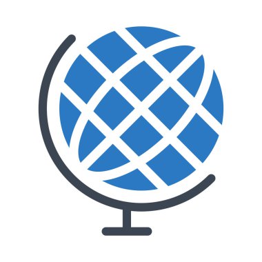 dünya glyph renk vektör simgesi