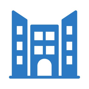 Alışveriş merkezi glyph renk vektör simgesi