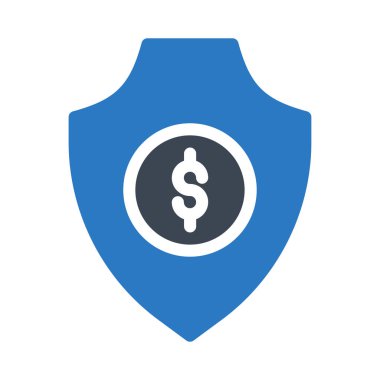 koruma glif simge renk vektör