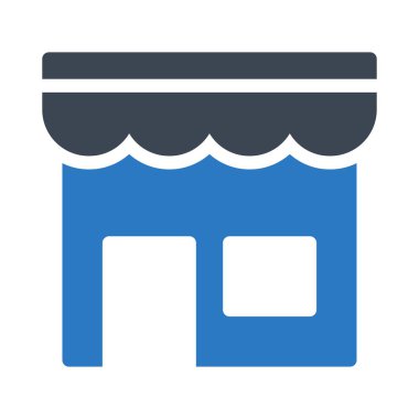 mağaza glyph renk vektör simgesi