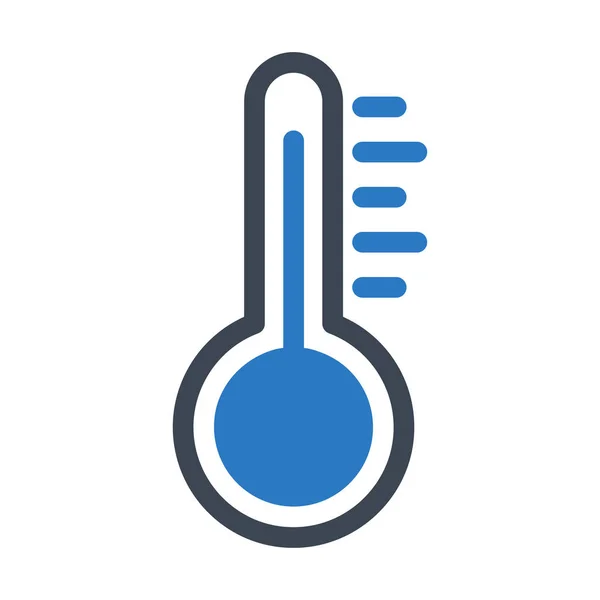 温度計グリフカラーベクトルアイコン — ストックベクタ