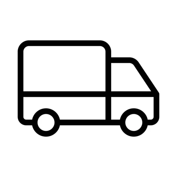 Вантажівка Тонка Лінія Векторна Іконка — стоковий вектор