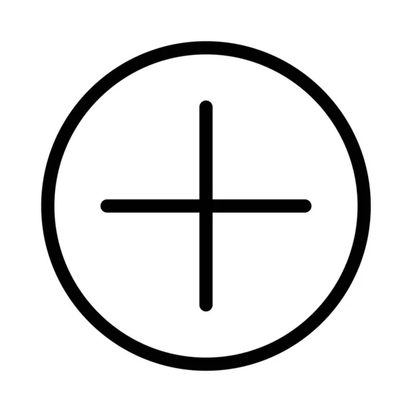 Плюс Значок Тонкого Вектора Линии — стоковый вектор