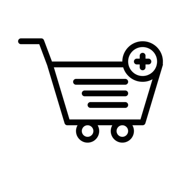 Cart Thin Line Vector Icon — Stock Vector