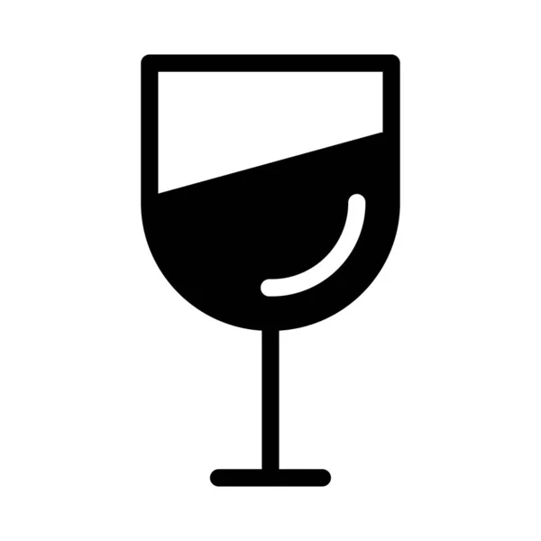 Trinken Glyphen Flache Vektor Symbol — Stockvektor