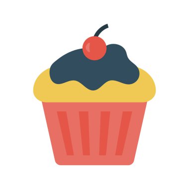 muffin glyph düz vektör simgesi