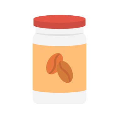 bean glyph düz vektör simgesi