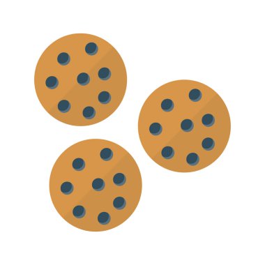 bisküvi glyph düz vektör simgesi