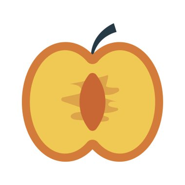 düz meyve glif simge vektör