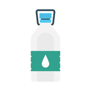 şişe glyph düz vektör simgesi