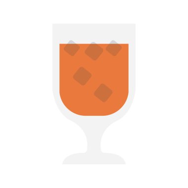 düz içmek glif simge vektör