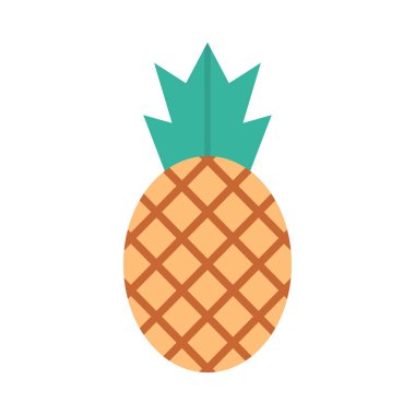 düz meyve glif simge vektör