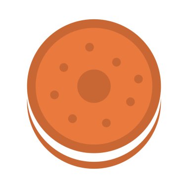 çerezler glyph düz vektör simgesi