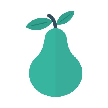 düz meyve glif simge vektör