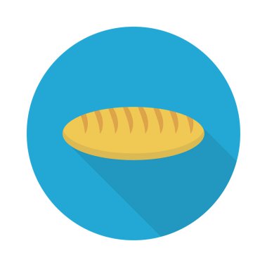 ekmek glyph düz vektör simgesi