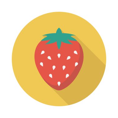 düz meyve glif simge vektör