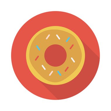 çerezler glyph düz vektör simgesi