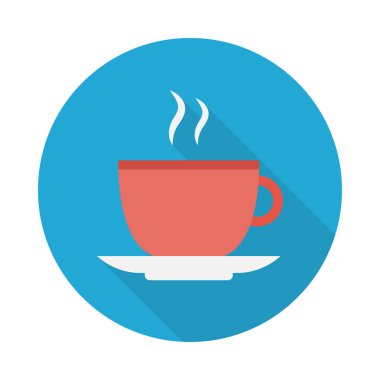 düz kahve glif simge vektör