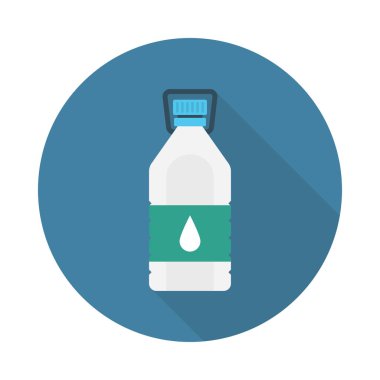 şişe glyph düz vektör simgesi