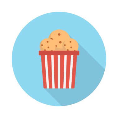 snack glyph düz vektör simgesi