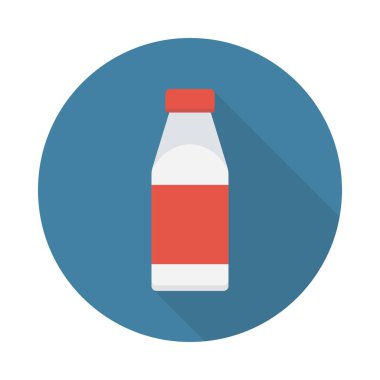 süt glyph düz vektör simgesi