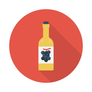 şişe glyph düz vektör simgesi