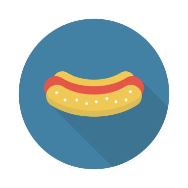 sosis glyph düz vektör simgesi