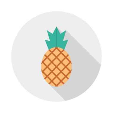 düz meyve glif simge vektör