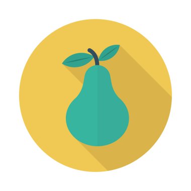 düz meyve glif simge vektör