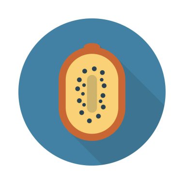 düz meyve glif simge vektör