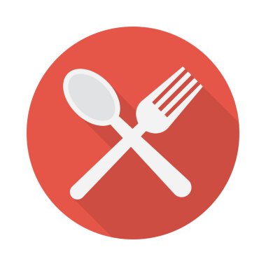 kaşık glyph düz vektör simgesi